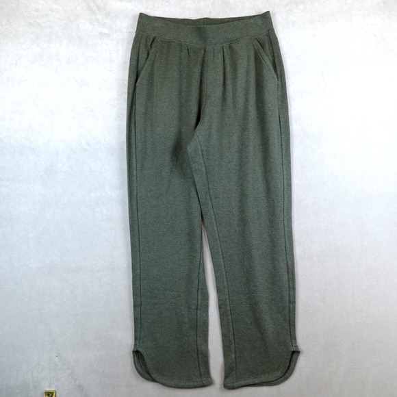 Pact Pants - Pact Coastal 100% Organic Cotton Split Hem Pant Green Size Medium